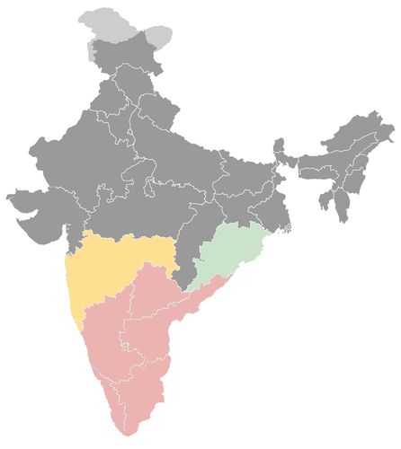 India • |1570/1646| • Aravidu dynasty: map